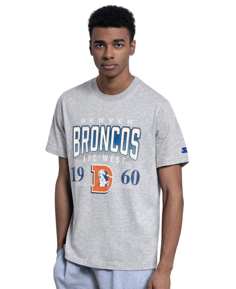 Men's 2-Pack Royal/Gray Denver Broncos Throwback Logo T-Shirt Set
