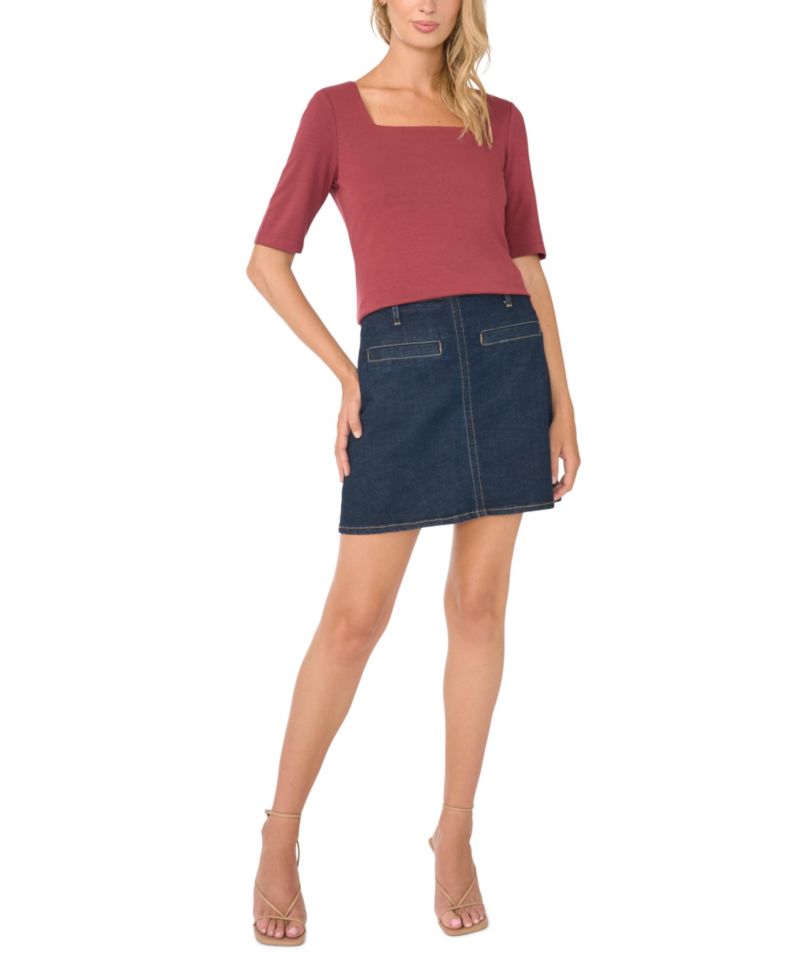 Women's Square Neck 3/4-Sleeve T-Shirt