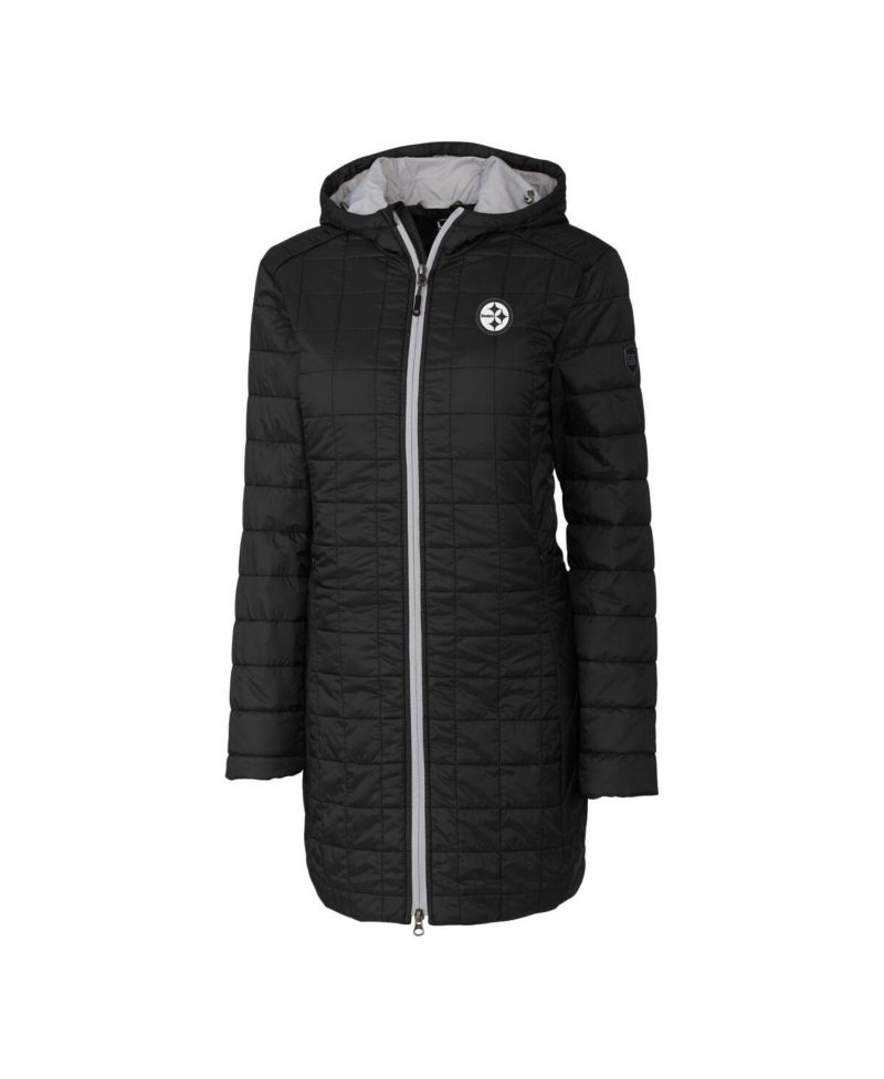 Women's Black Pittsburgh Steelers Rainier PrimaLoft Eco Insulated Full-Zip Hooded Jacket