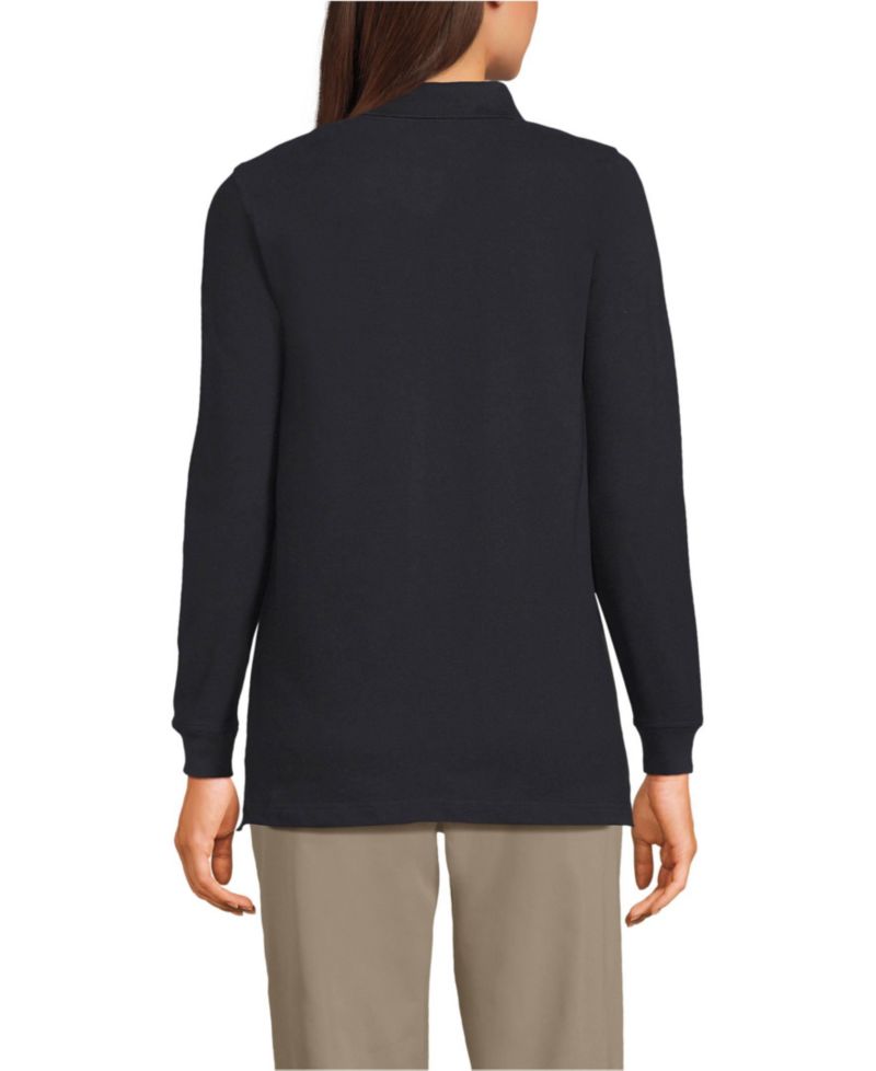 Women's Long Sleeve Mesh Polo Shirt