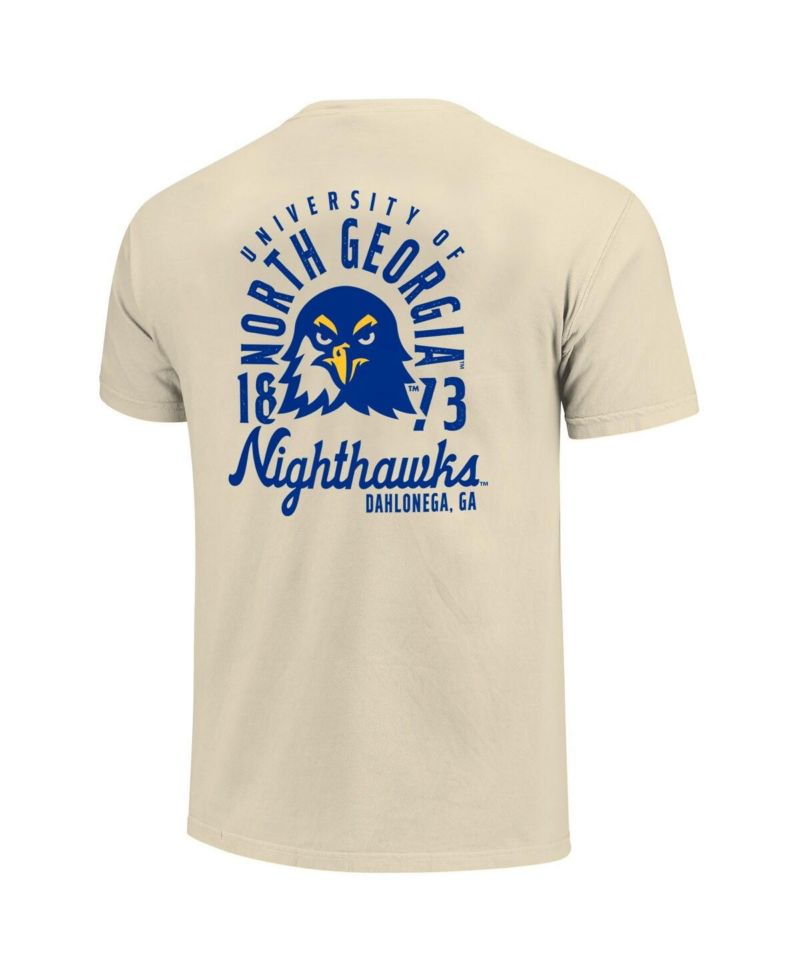 Men's Cream North Georgia Nighthawks Comfort Colors Mascot Overlay T-Shirt