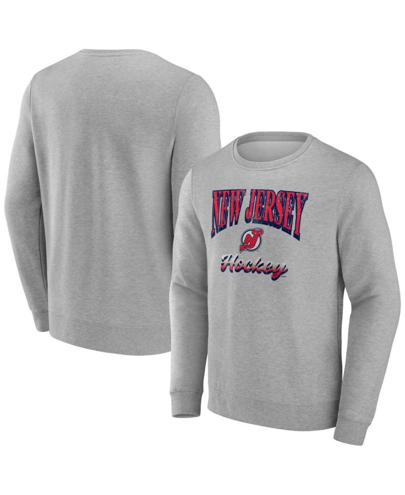 Men's Gray New Jersey Devils Light the Candle Fleece Pullover Sweatshirt