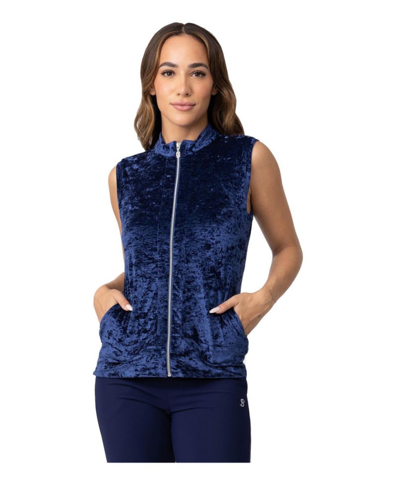 Women's Crushed Velvet Golf Vest