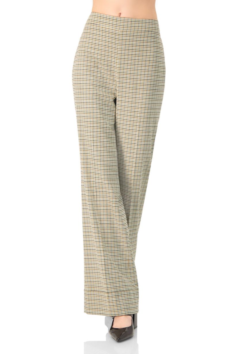 Women's High-Waisted Semi-Flare Trousers