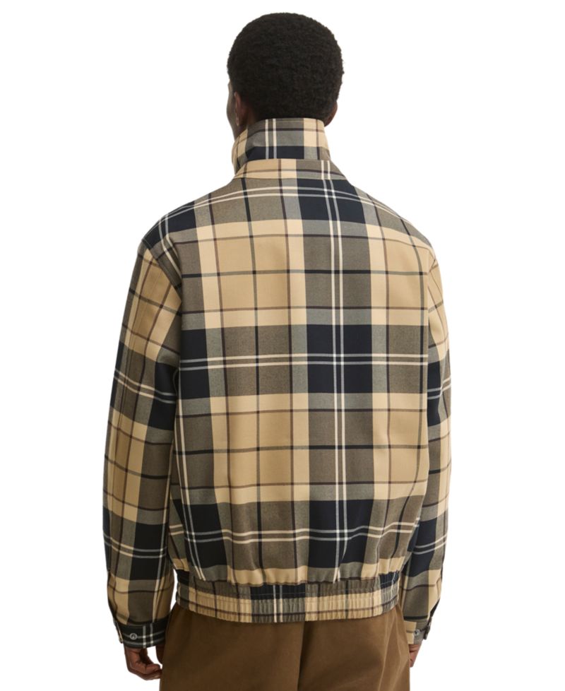 Men's Tartan Funnel-Neck Showerproof Jacket