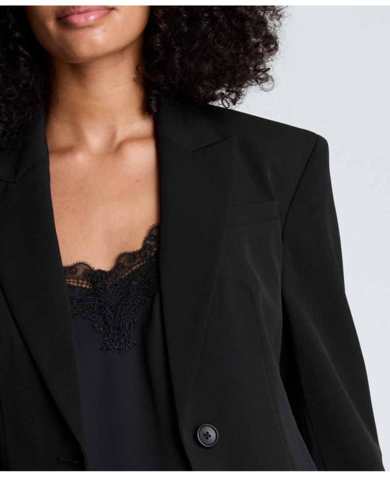 Women’s Luxe Stretch Twill One-Button Blazer