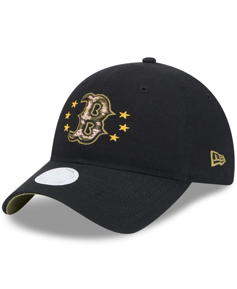 Women's Black Boston Red Sox 2024 Armed Forces Day 9TWENTY Adjustable Hat