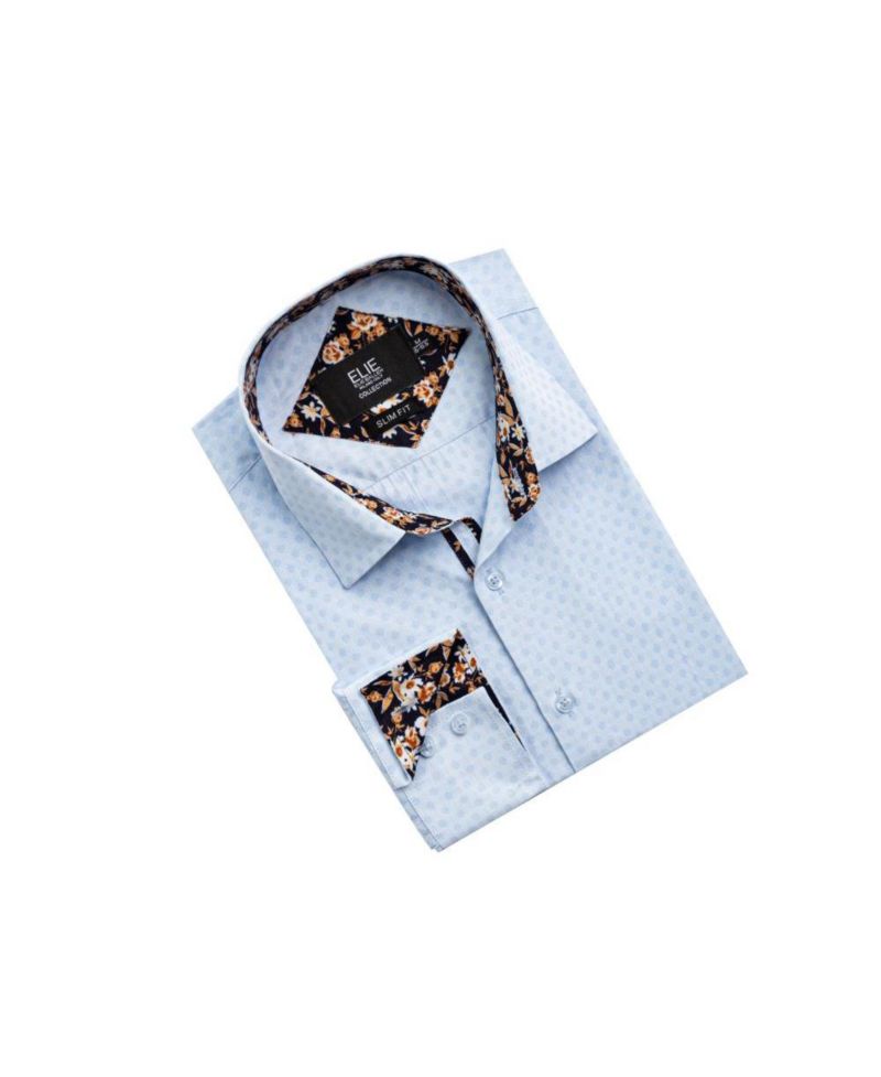 Men's Slim Fit Jacquard Dot Button-Down Shirt