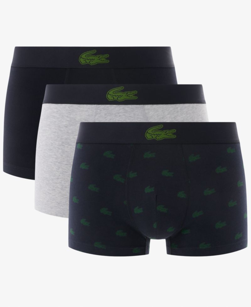 Men's Regular-Fit Stretch Mini Croc Trunks, 3-Pack