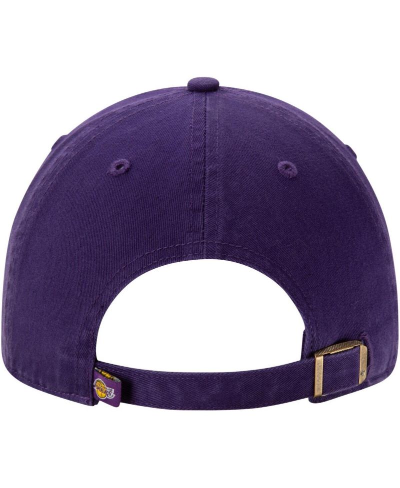 Men's Purple Los Angeles Lakers Core Logo Clean Up Adjustable Hat