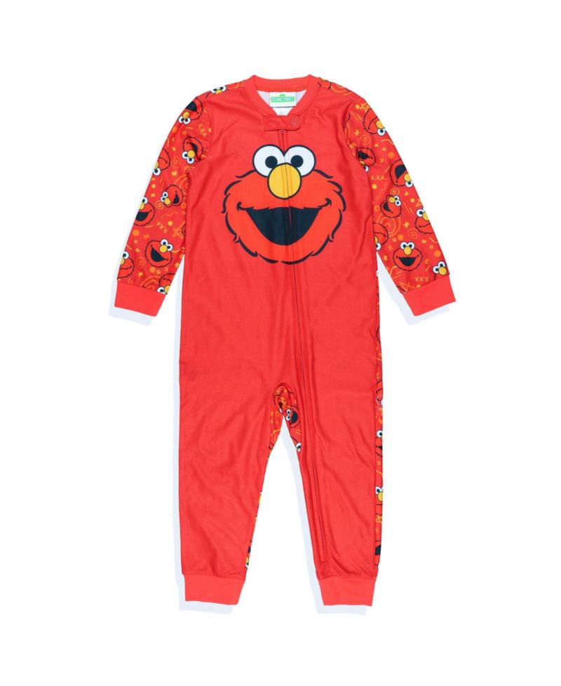 Boy's (2T-6) Elmo Character 1Piece Front-Zip Footless Sleeper Pajama