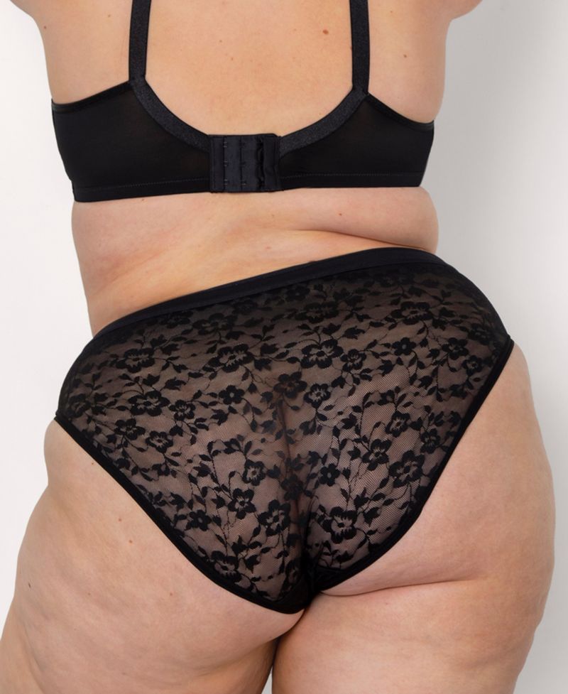 Women's No Show Lace High Cut Brief Panty