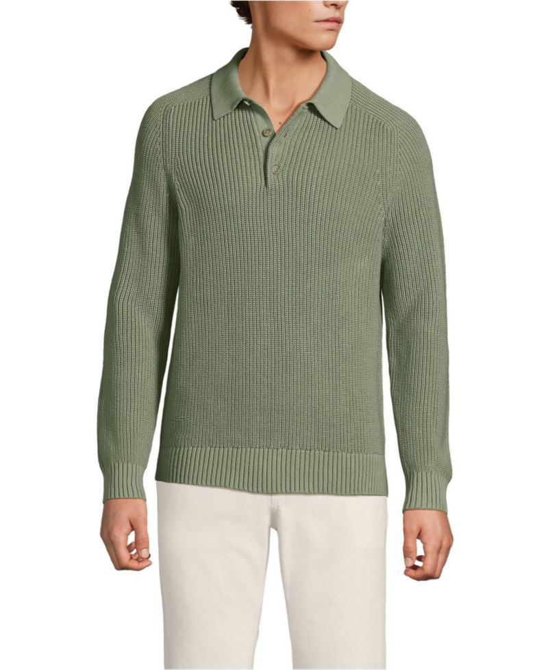 Men's Long Sleeve Drifter Polo Sweater
