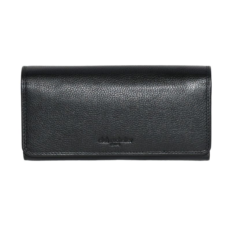 Ladies Leather Clutch Wallet with Checkbook and Gusset