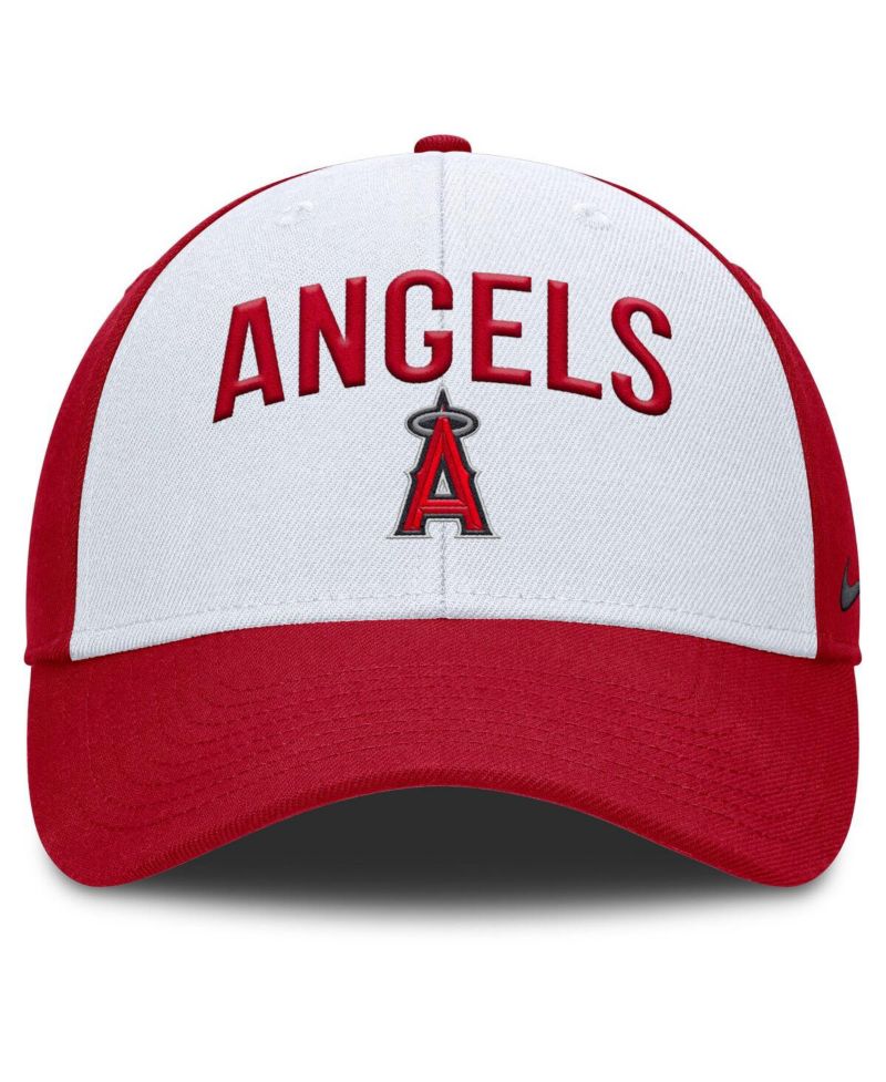Men's White/Red Los Angeles Angels Club Performance Adjustable Hat
