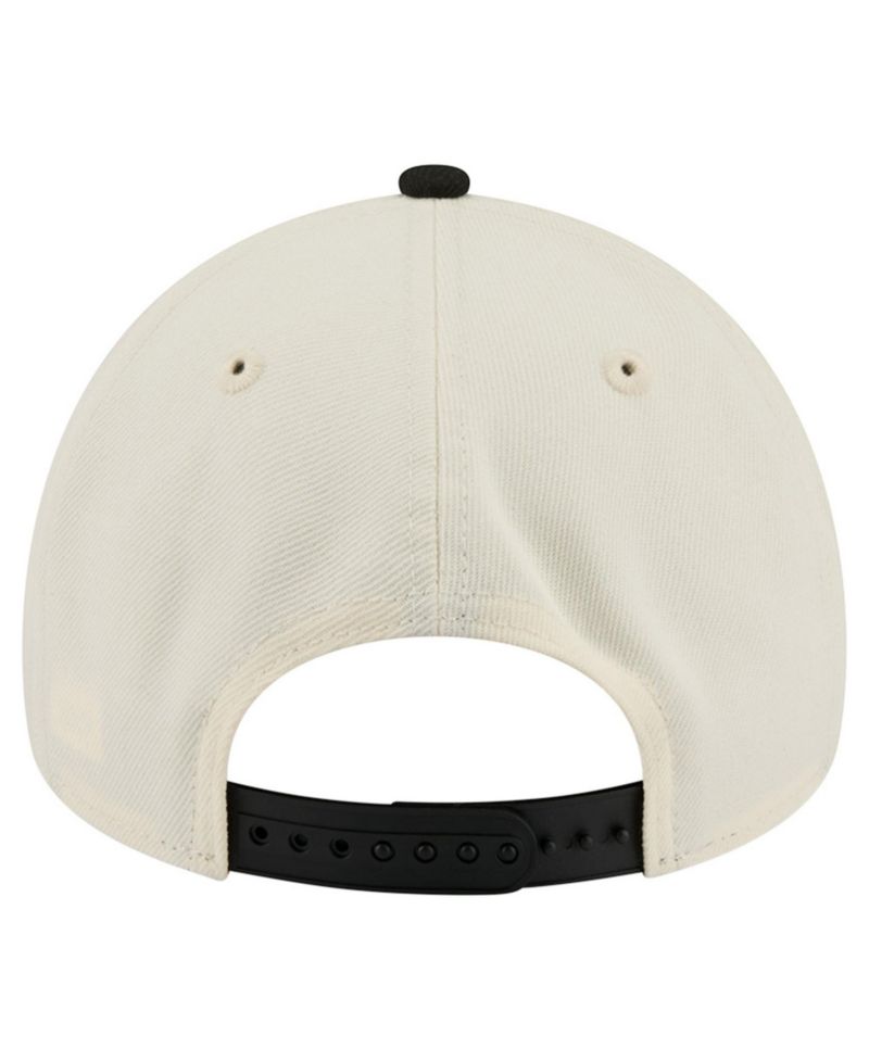 Men's Cream Atlanta Braves Stadium Chrome 9FORTY A-Frame Adjustable Hat