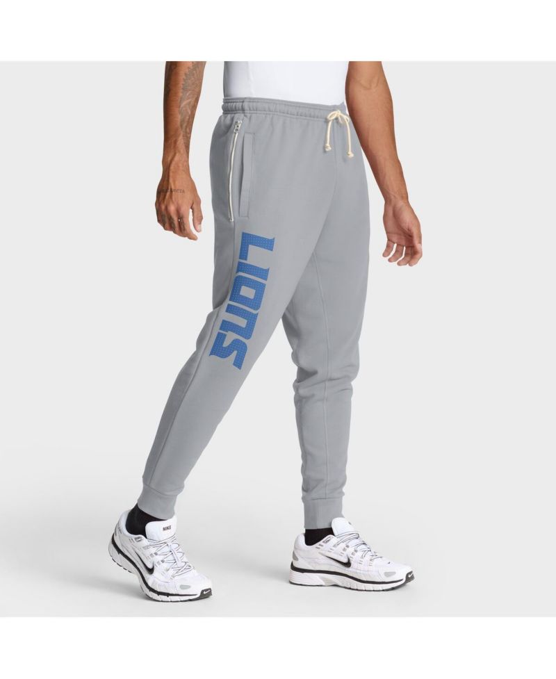 Men's Gray Detroit Lions Sideline Ground Game Performance Taper Pants