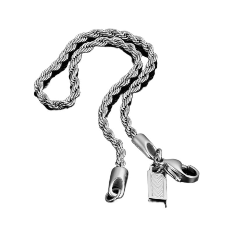 Rope Bracelet - 3mm - Silver