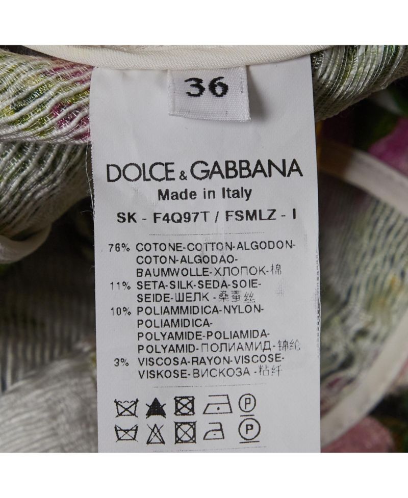 Pre-Owned Dolce and Gabbana Floral Jacquard Lace-Trimmed Skirt