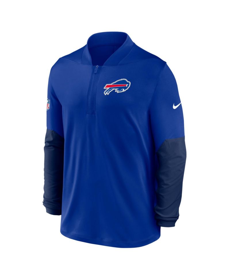 Men's Royal Buffalo Bills Sideline Dri-FIT Half-Zip Pullover Hoodie