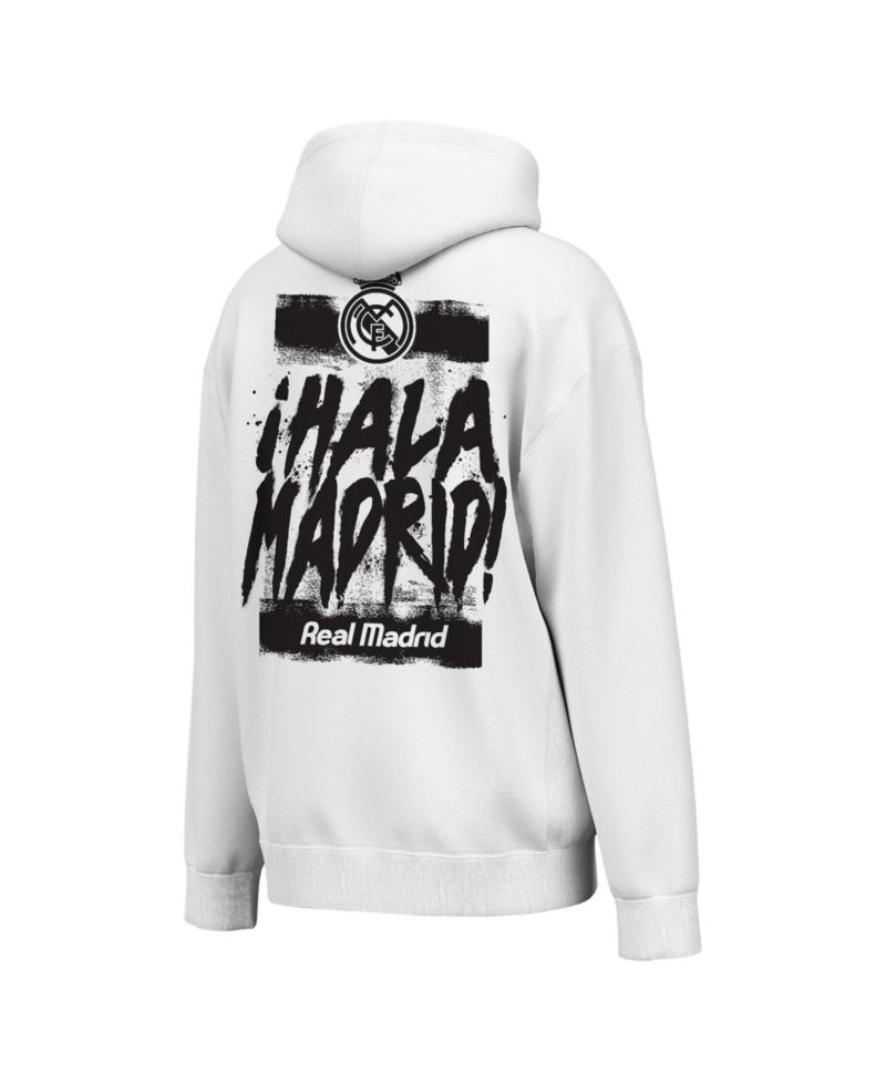 Men's White Real Madrid Chant Hoodie