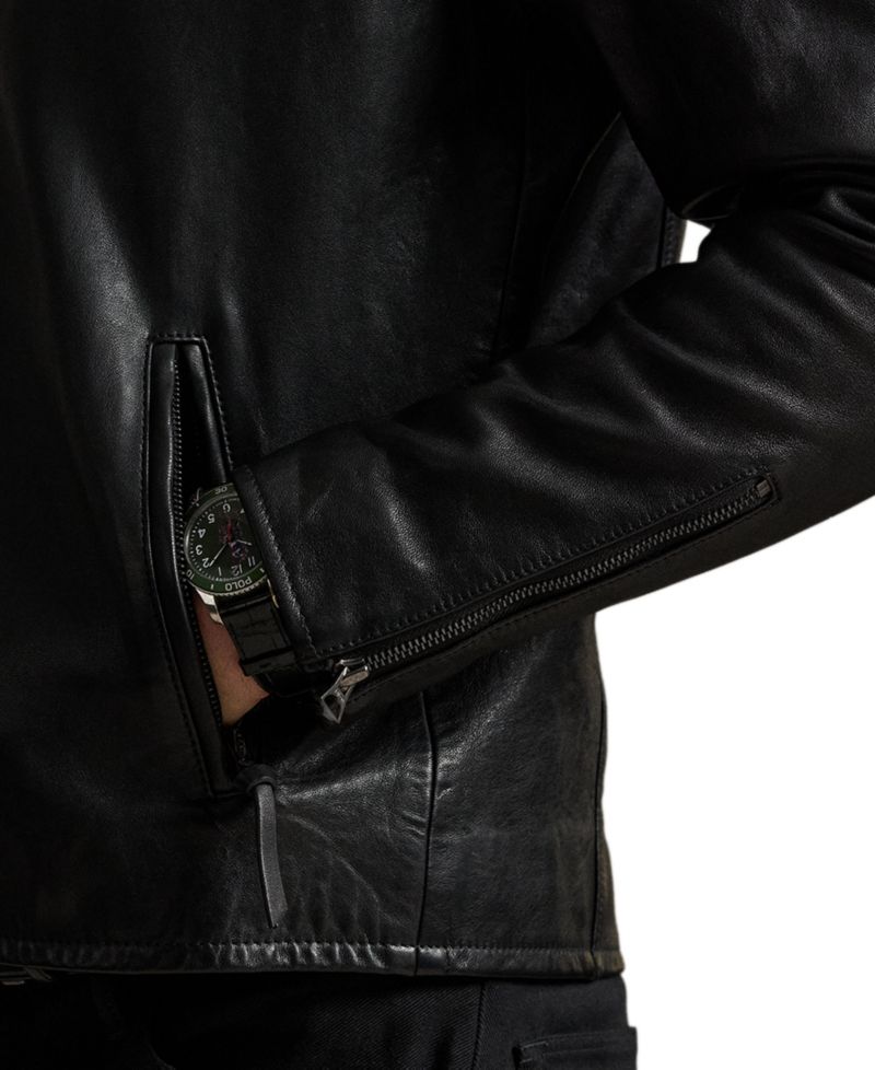 Men's Caf&eacute; Racer Leather Jacket