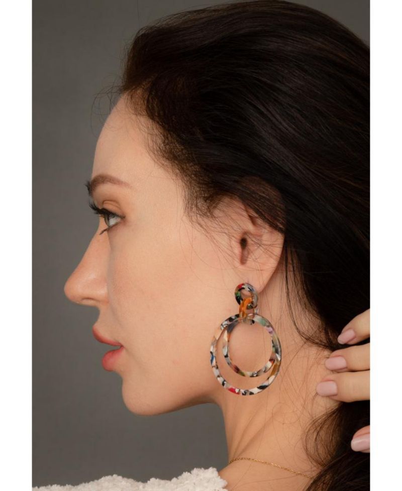 Margot Multicolored Resin Dangle Earrings
