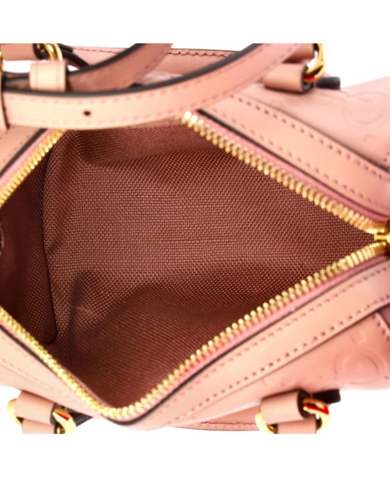 Super Mini Convertible Boston Bag Jumbo GG Embossed Leather