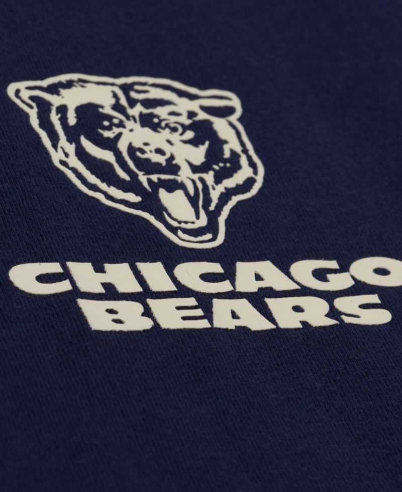 Women's Navy Chicago Bears Core Essentials Micro Logo Boxy Crop T-Shirt
