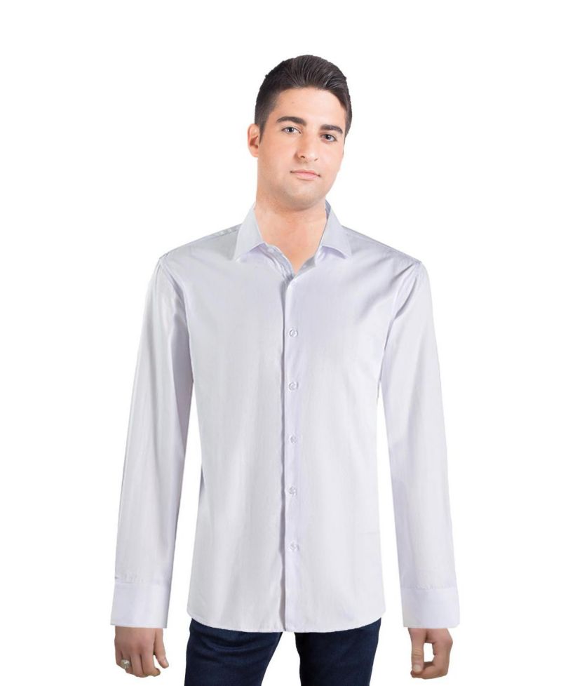 Men's Slim Fit Solid Button-Down Shirt