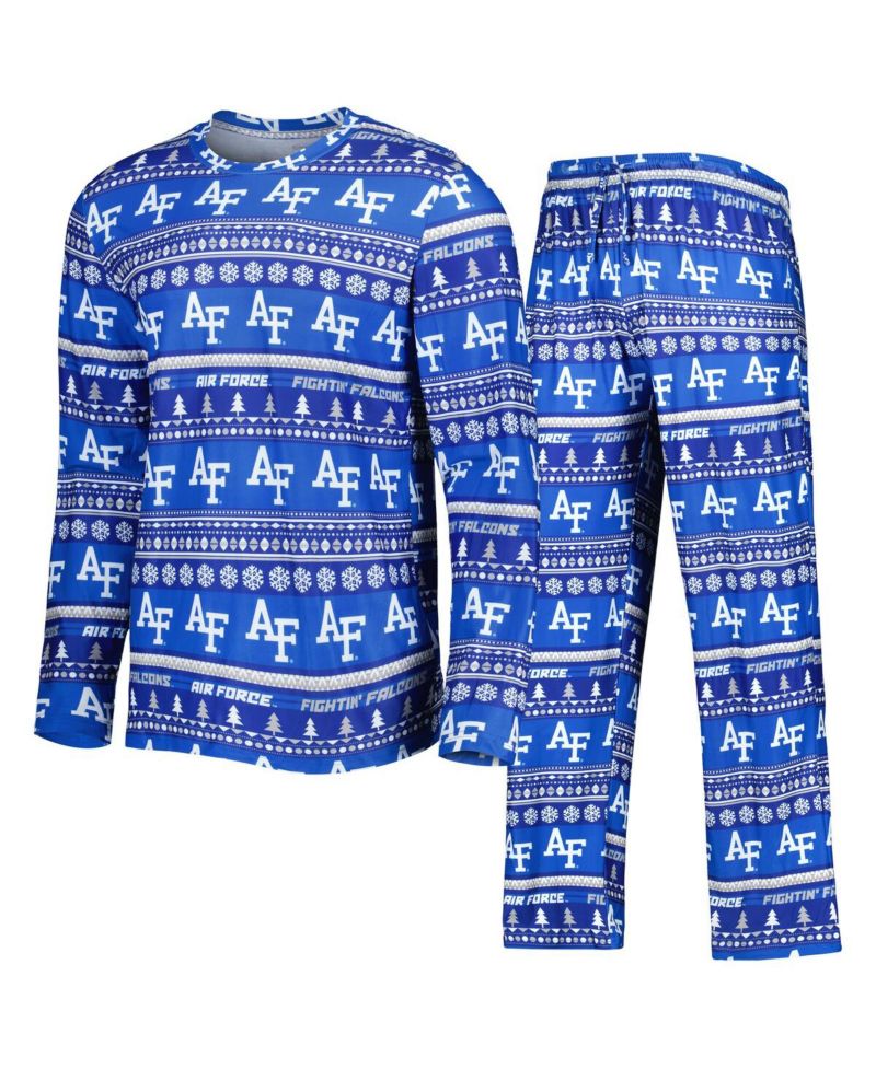 Men's Royal Air Force Falcons Swivel Long Sleeve T-shirt and Pants Sleep Set
