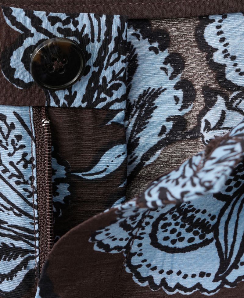 Women's Floral-Print Pleated Wide-Leg Shorts, 7" Inseam