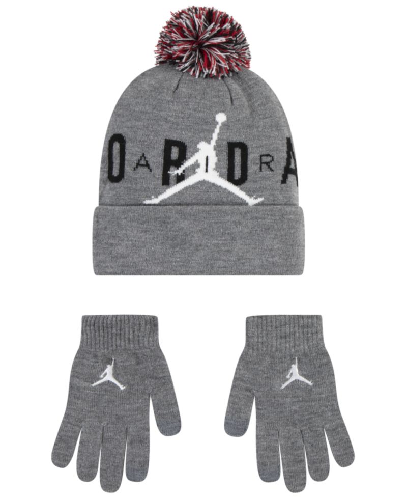 Big Kids 2-Piece Pom Beanie and Gloves Set