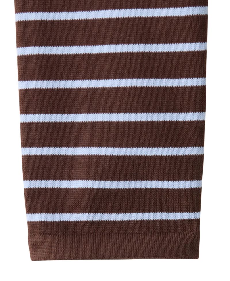 Women's Striped Long-Sleeve Crewneck Cotton-Blend Sweater
