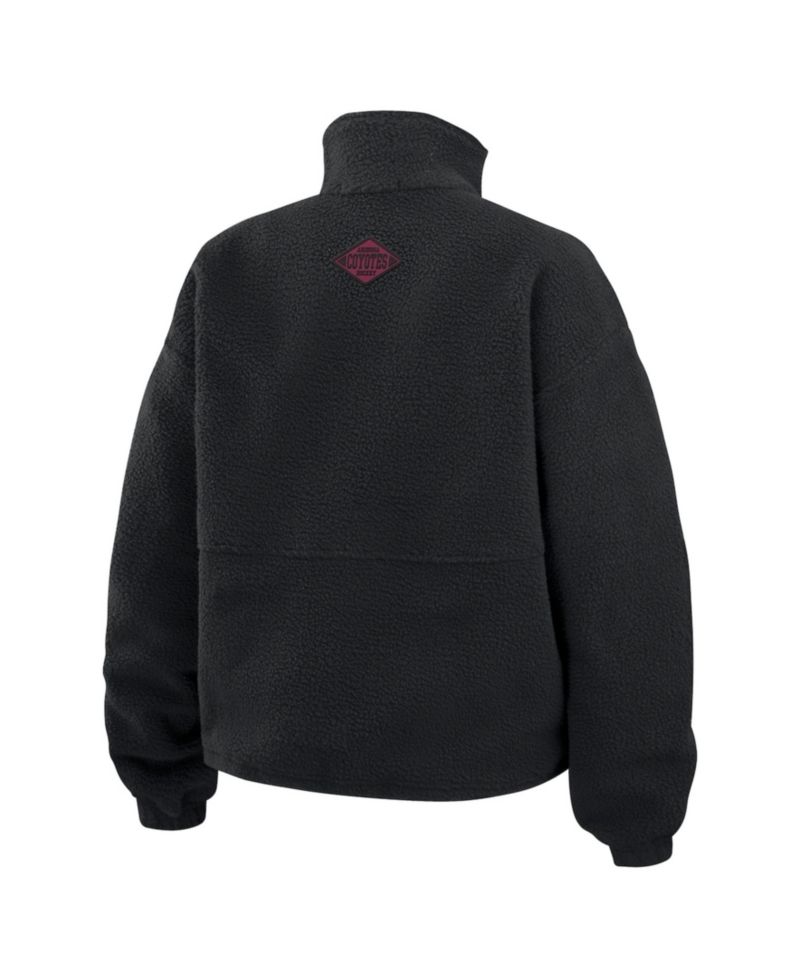 Women's Black Arizona Coyotes Polar Fleece Half-Zip Jacket