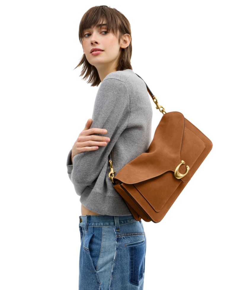 Tabby Large Suede Shoulder Bag 36