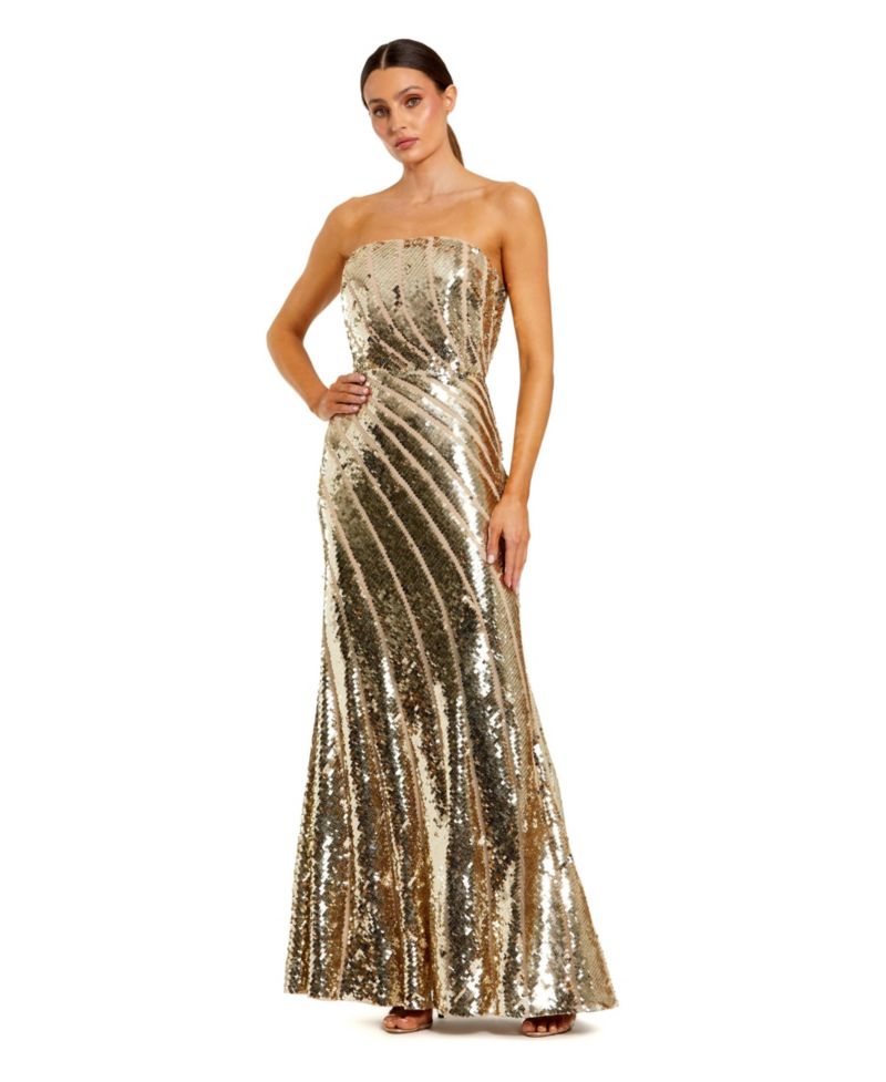 Women's Strapless Sequin Mermaid Gown