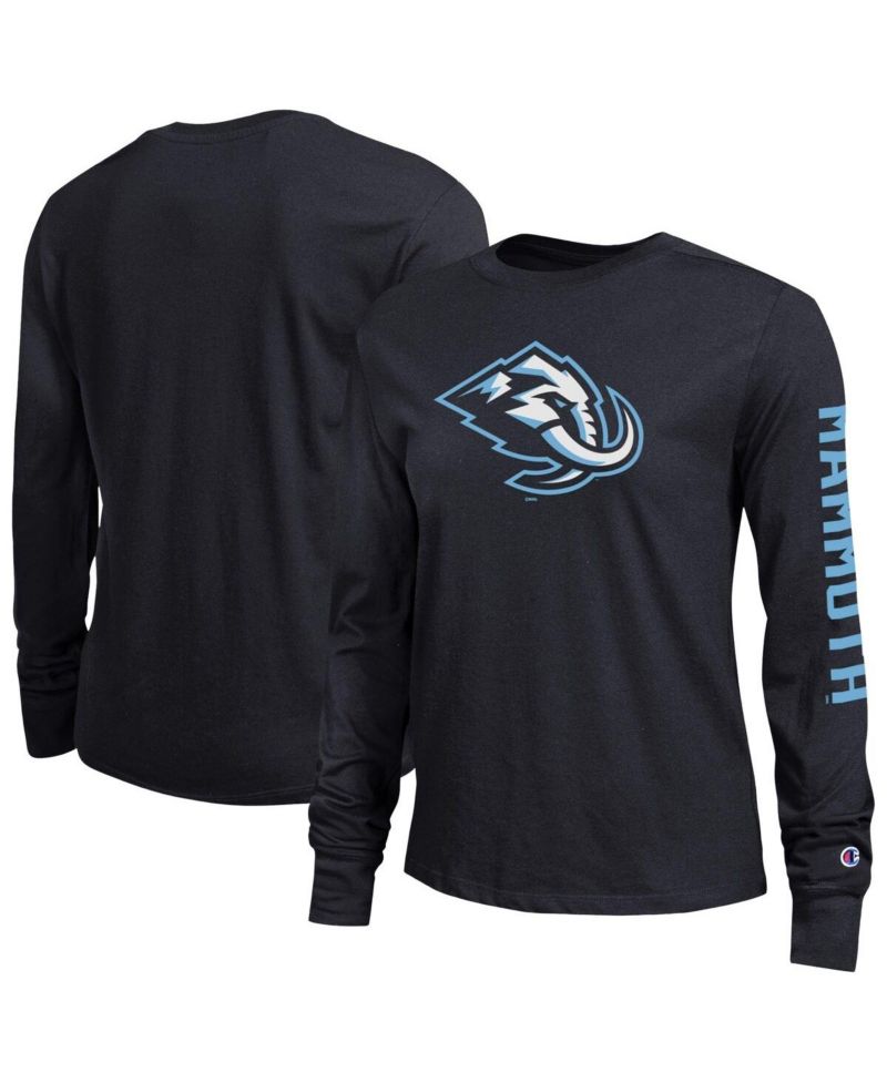 Women's Black Utah Mammoth 2-Hit Long Sleeve T-Shirt