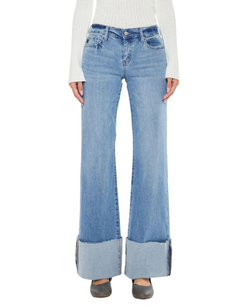 Women's Emma Mid Rise Wide Flare Jeans