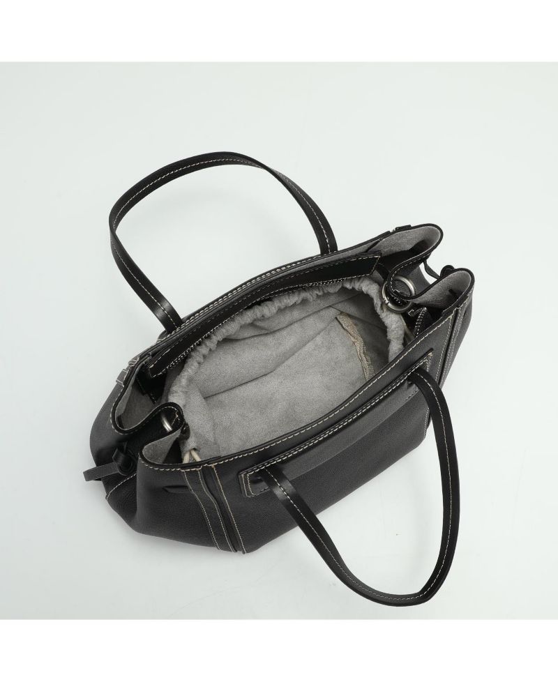 Hadley Leather Tote Bag Structured Shoulder Purse Minimalist Convertible Crossbody with Top Handles