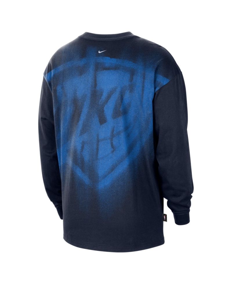 Men's Navy Oklahoma City Thunder 2026 Standard Issue Pre-Game Performance Long Sleeve T-Shirt