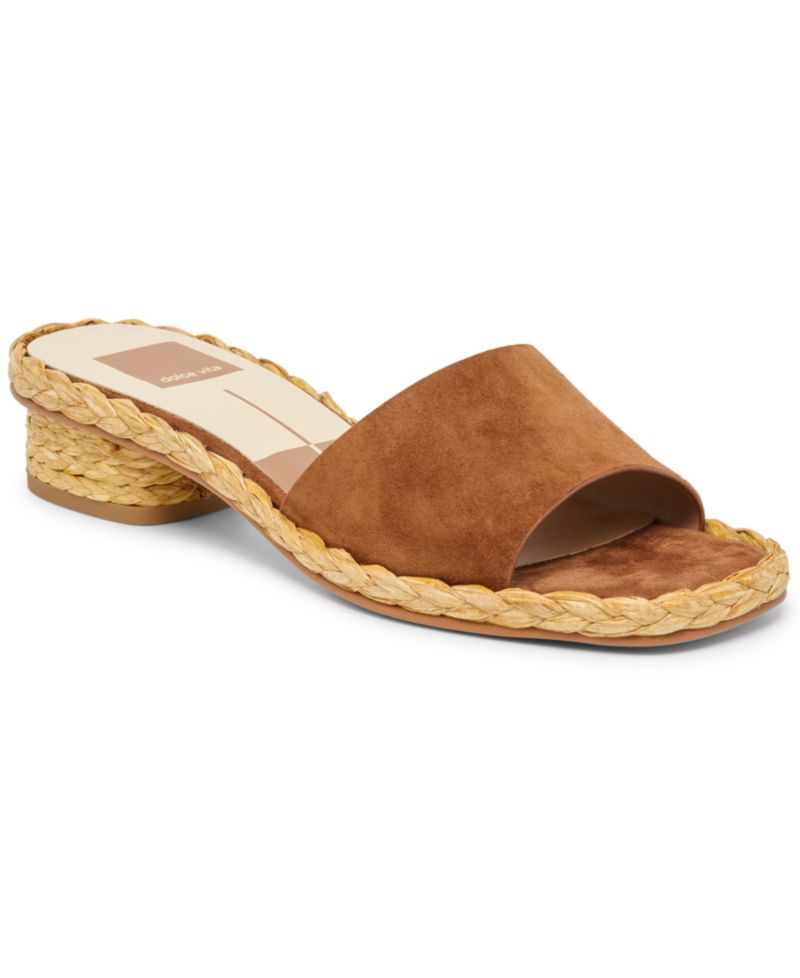 Women's Dixi Slide-Low Raffia Heel Dress Sandals