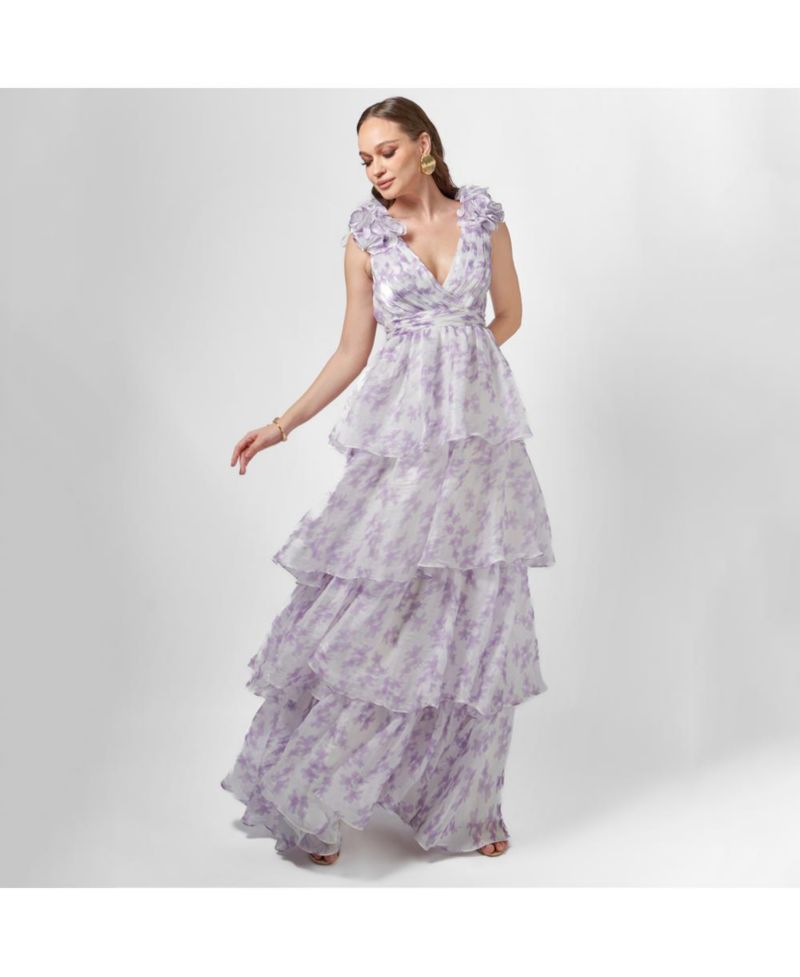 Women's Violeta Tiered Print Gown