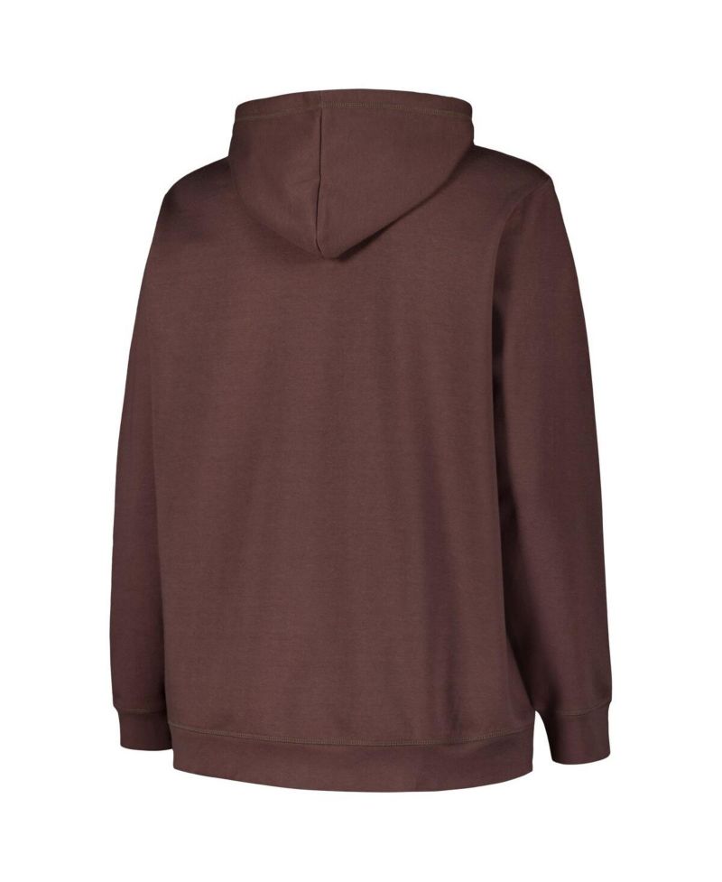Women's Plus Size Brown Cleveland Browns Kennedy Pullover Hoodie