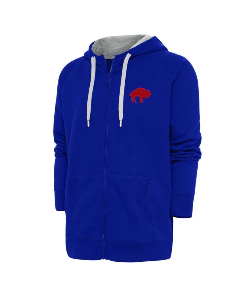 Men's Royal Buffalo Bills Throwback Logo Victory Full-Zip Hoodie
