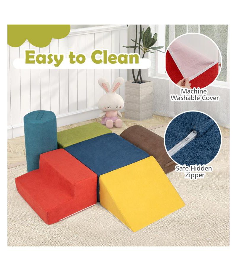 Foam Modular Climbing Blocks, 6-Piece Set