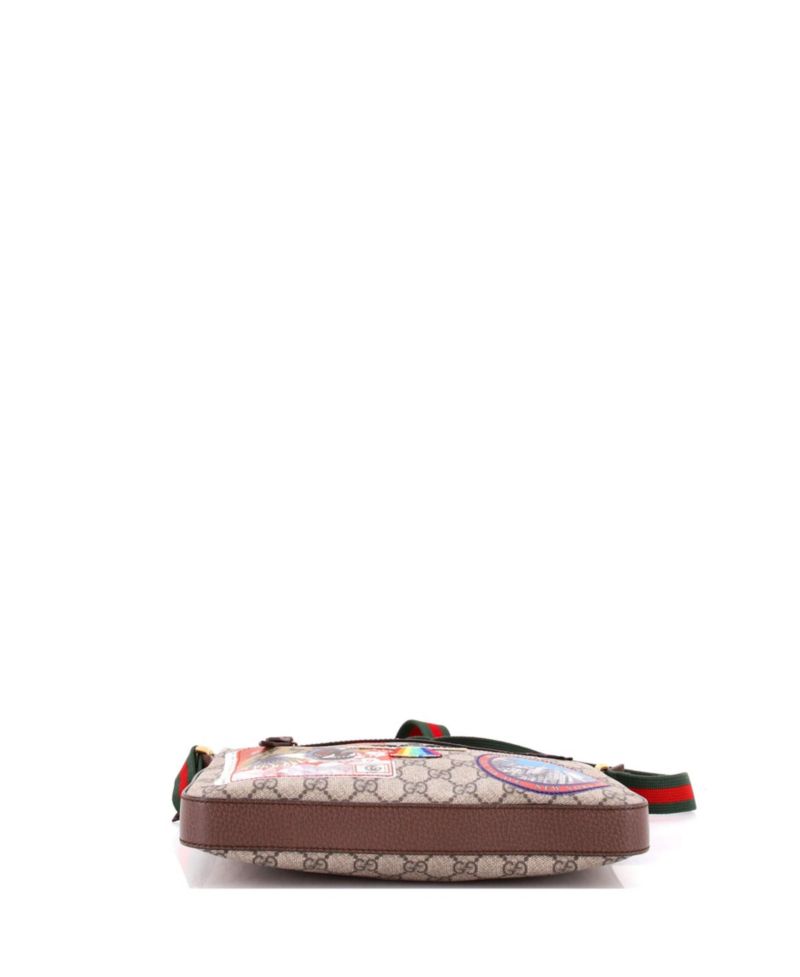 Medium Courrier Zip Messenger GG Coated Canvas with Applique