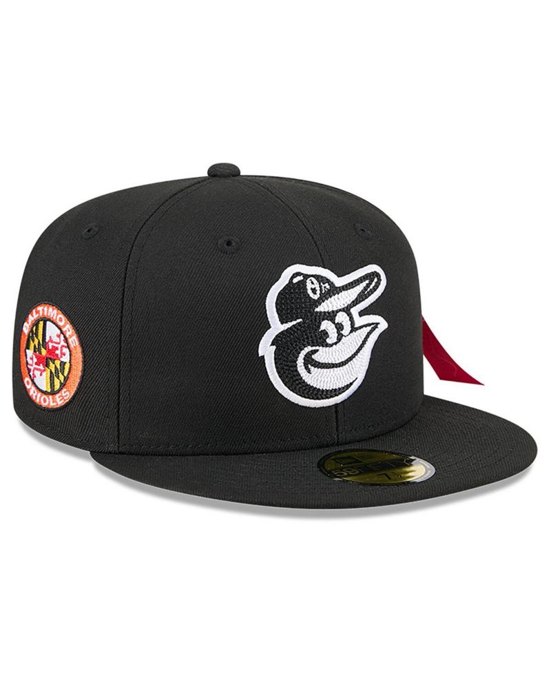 x Alpha Industries Men's Black Baltimore Orioles 59FIFTY Fitted Hat