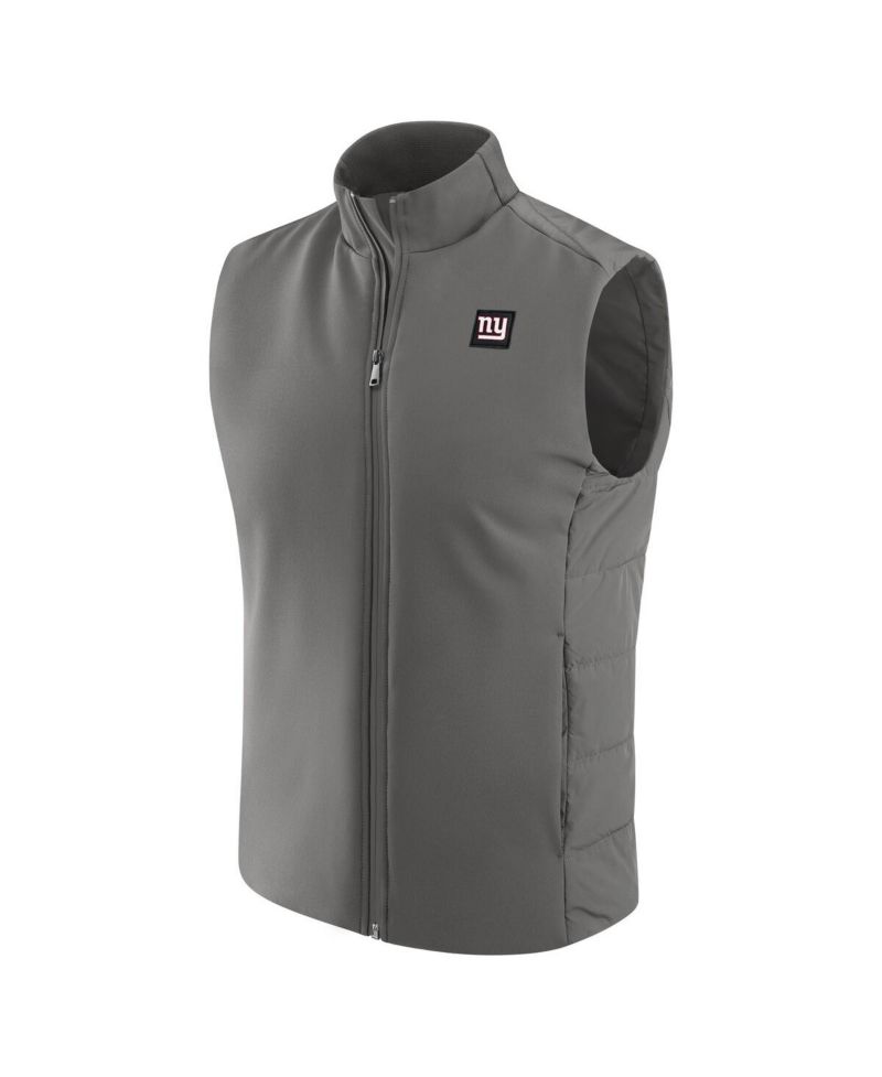 Men's Graphite New York Giants Front Office Full-Zip Vest