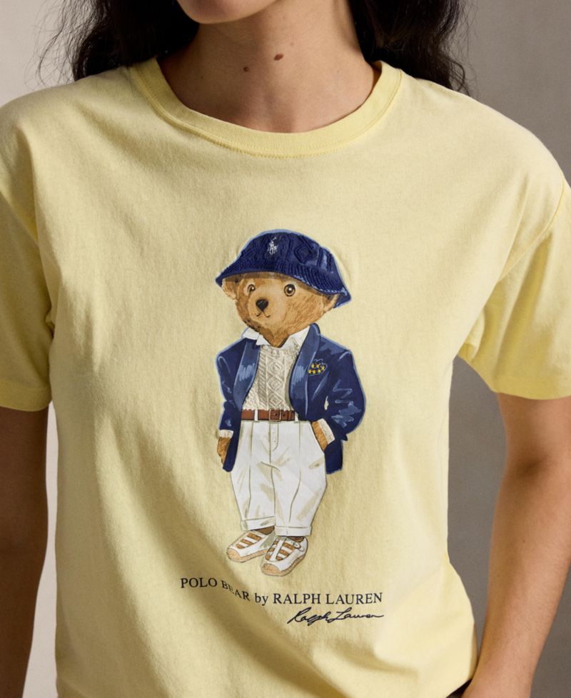 Women's Bear Print Crewneck T-Shirt